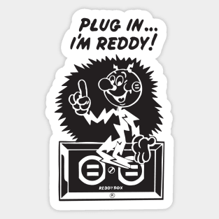 plug in reddy kilowatt black Sticker